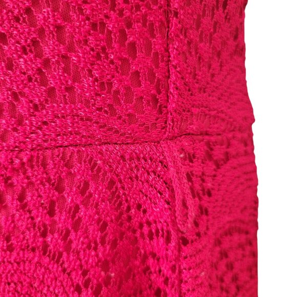 Danny Nicole 14 Red Lace Sleeveless Dress Formal Christmas Holiday Modest - Picture 3 of 7